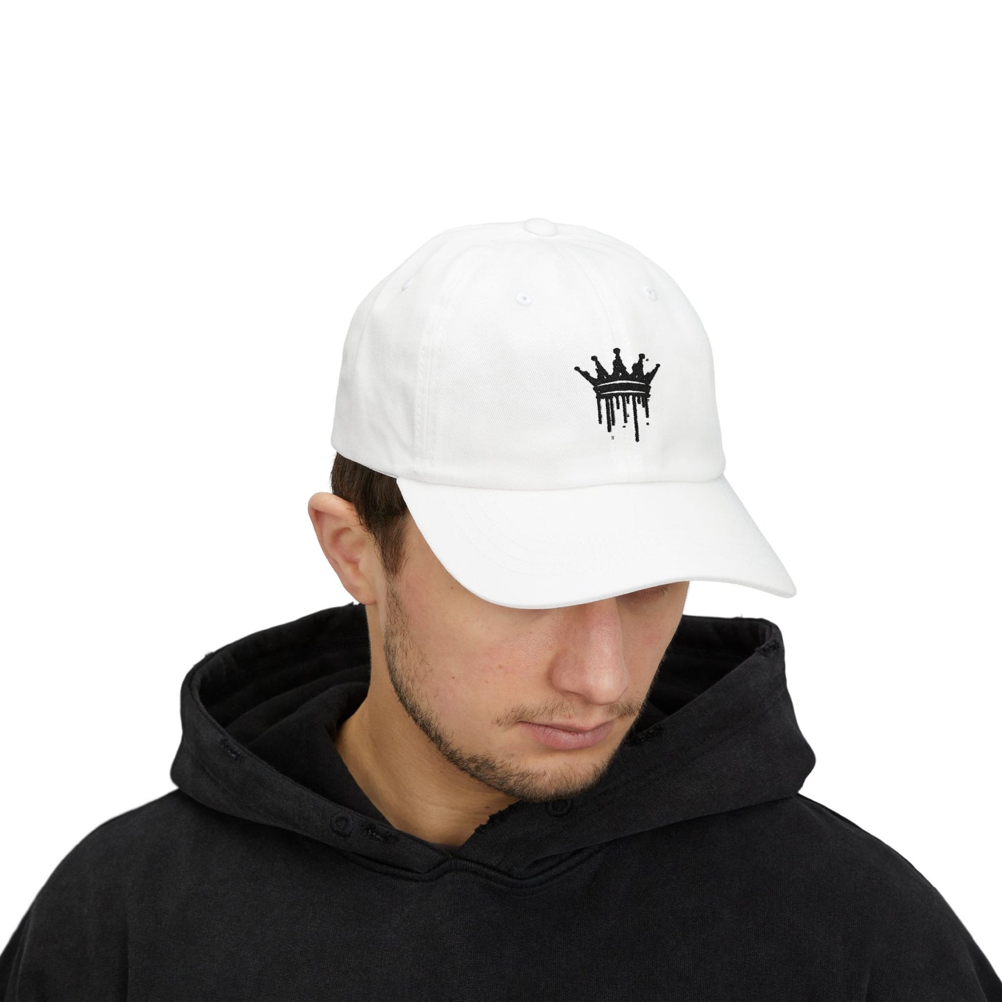 Not my King Cap - Stylish White Adjustable Hat